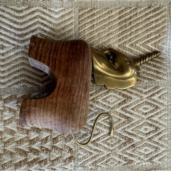 Vintage Brass and Wood Unicorn Figurine Boho Vibes - Picture 2 of 6